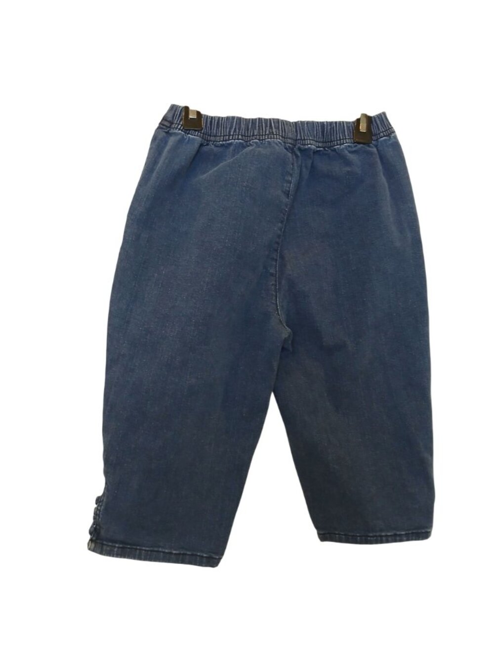 Croft & Barrow Petite Extra Small PXS Blue Denim Shorts Hem Detail Pockets #I-8 - Picture 9 of 9